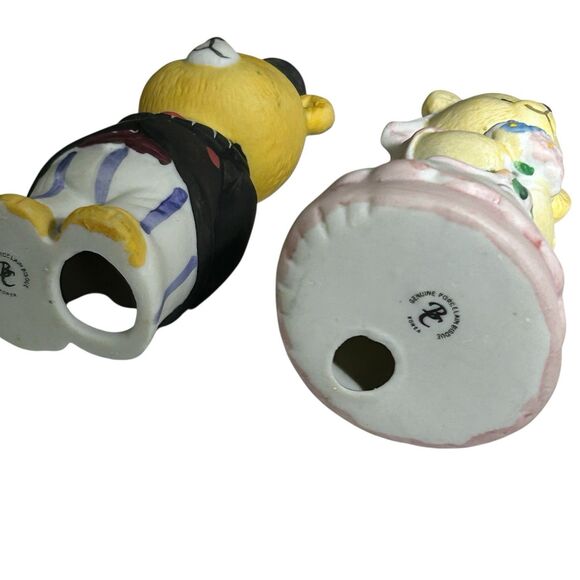 Vintage BRONSON COLLECTIBLES Bear Figurines Porcelain Bisque Bride Groom Wedding - Picture 8 of 10